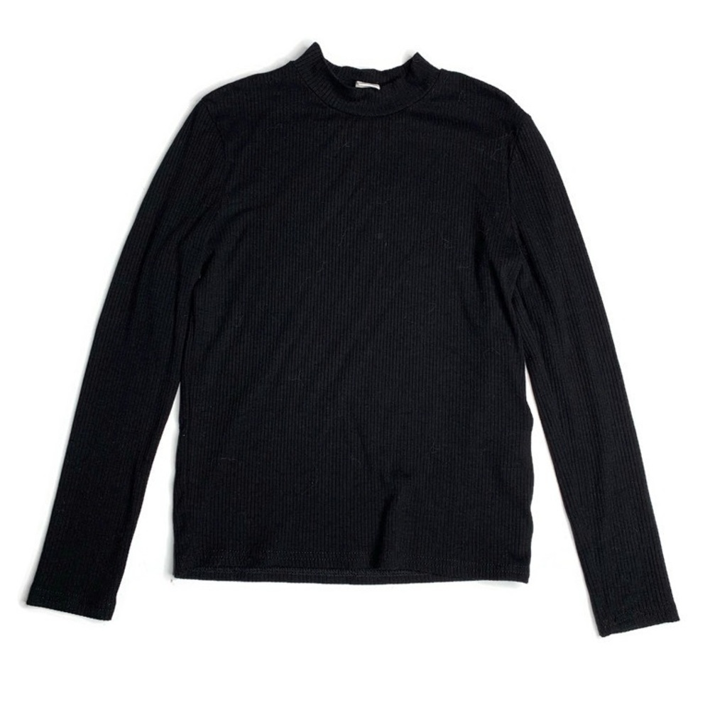 Girls 10Y ribbed knit long sleeve top